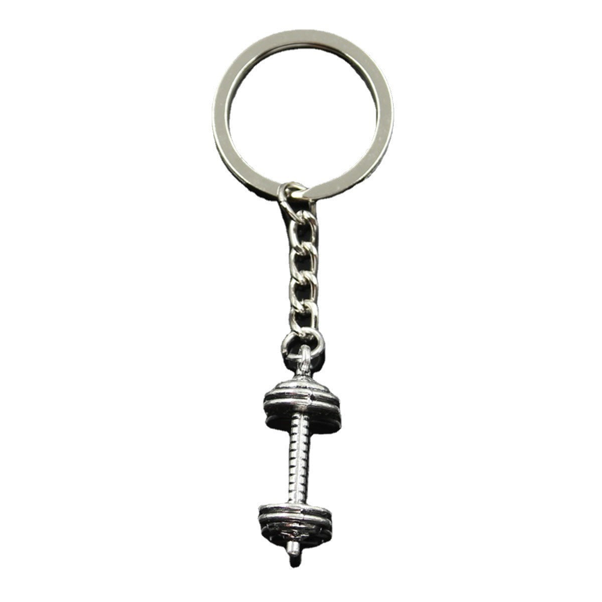 Fashion New Style Dumbbell Fitness Equipment Key Chain Jewelry Vintage Pendant